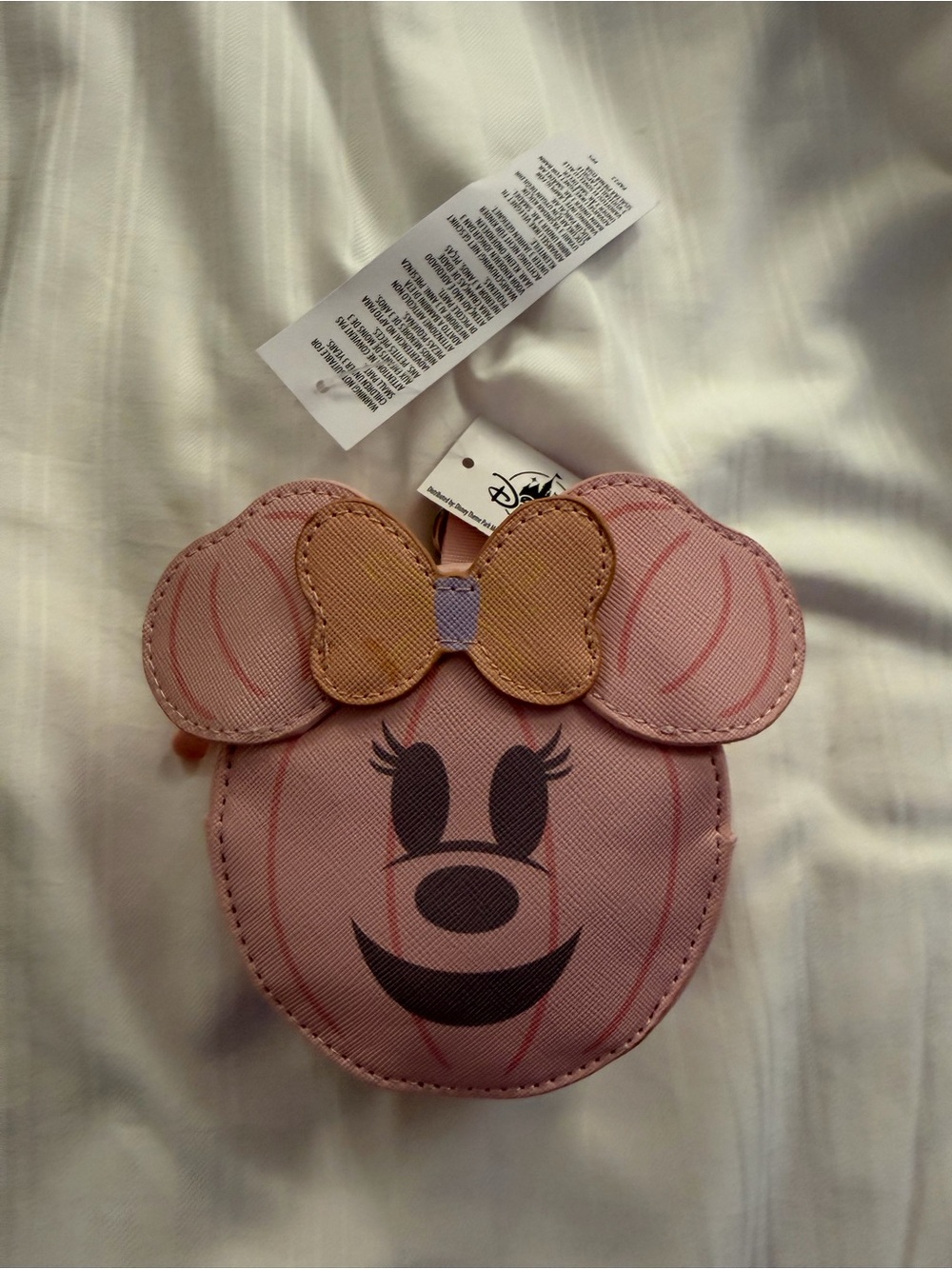 Disney halloween pumpkin Minnie Mouse Pink Bow Coin Purse